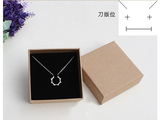 12 Kraft Necklace Ring Earring Jewelry Boxes Gift Box 85x85x35mm