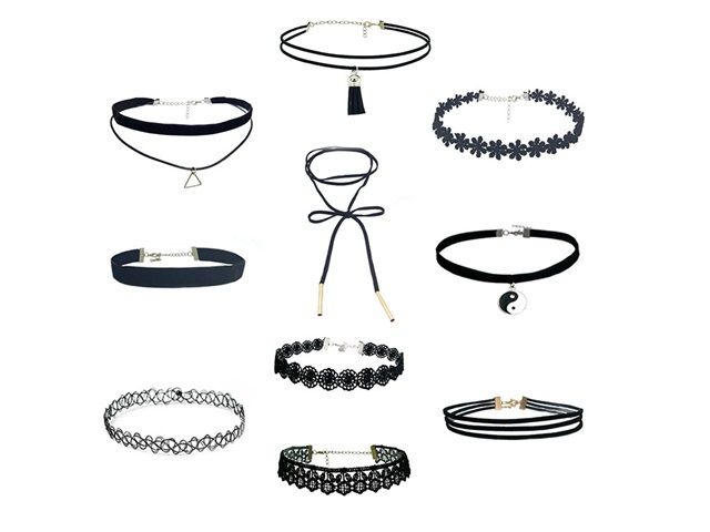 10 Style Fashion Women Choker Velvet Gothic Lace Tattoo Necklace 10 Style Fashion Women Choker Velvet Gothic Lace Tattoo Necklace