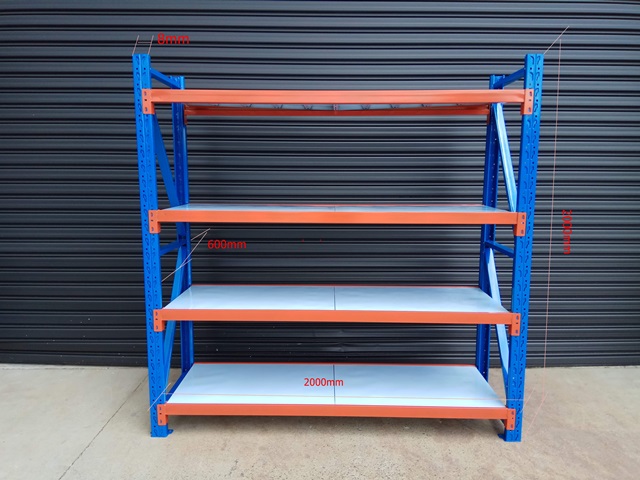 1X Long Span Shelving for Warehouse 200X60X200CM 1 Bay System - Click Image to Close