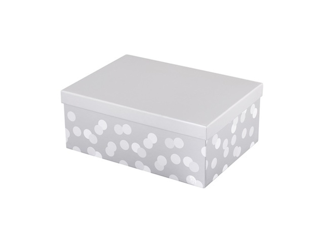 12X Gray Polka Dot Gift Box 22cm x 15cm x 8.5cm 12X Gray Polka Dot Gift Box 22cm x 15cm x 8.5cm