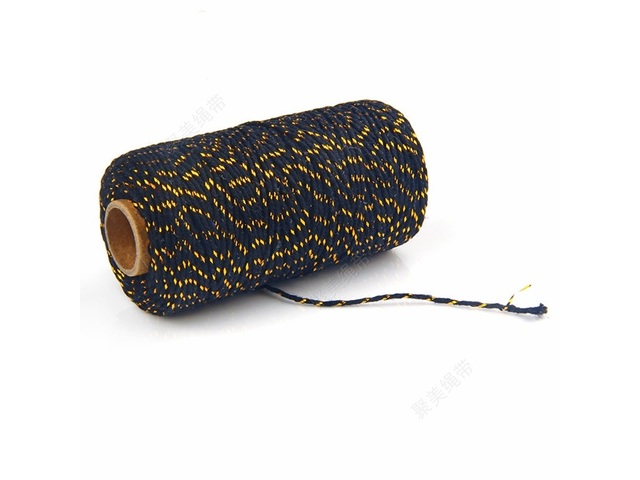 100Yards Black Cotton Bakers Twine String Cord Rope Craft 2mm 100Yards Black Cotton Bakers Twine String Cord Rope Craft 2mm