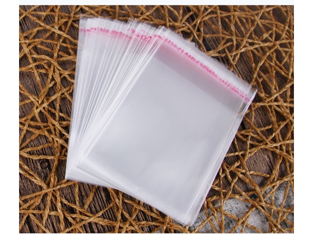 1000 Clear Self-Adhesive Seal Plastic Bag 14x10cm