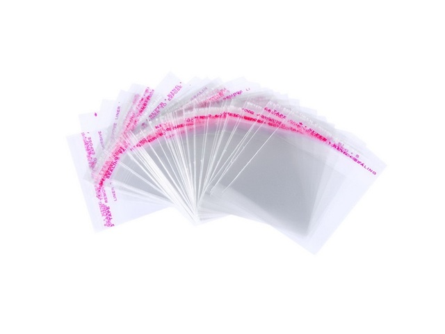 1000 Clear Self-Adhesive Seal Plastic Bag 14x12cm