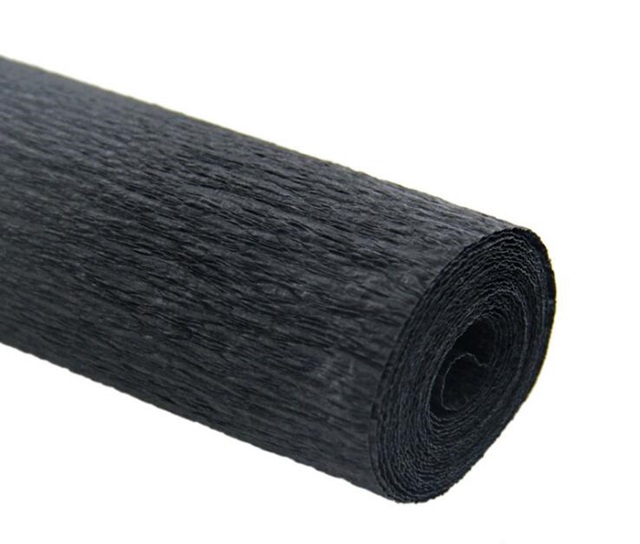5 Rolls Black Single-Ply Crepe Paper Arts & Craft - Click Image to Close