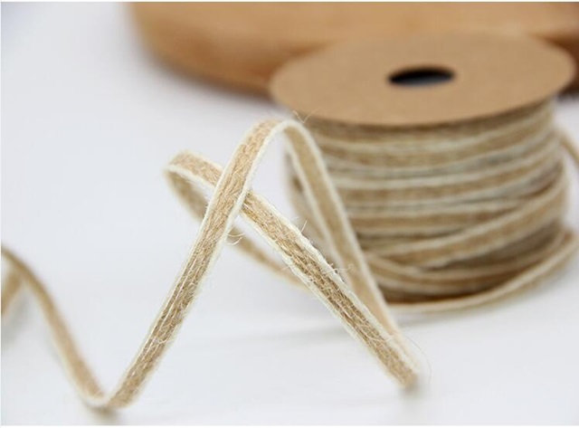 100M Burlap Rope Ribbon Hemp Cord for Gift Wrapping 5mm Wide - Click Image to Close