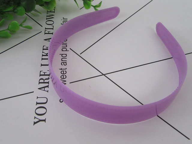 20X New Purple Plastic Hairbands Jewelry Finding 25mm Wide - Click Image to Close