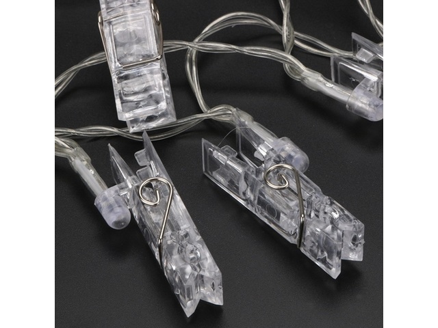 1X 2M 20Led Photo Clip Colorful Light Fairy Light Wedding String
