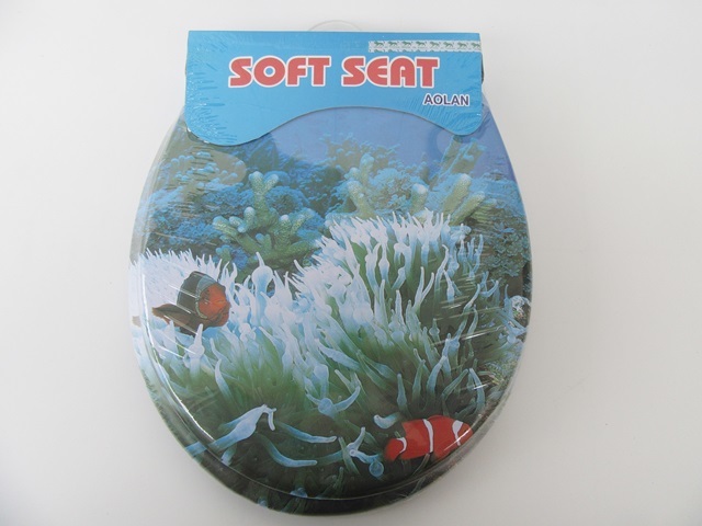 1X New Damsel-fish Soft Toilet Seat & Cover 42cm Long 1X New Damsel-fish Soft Toilet Seat & Cover 42cm Long