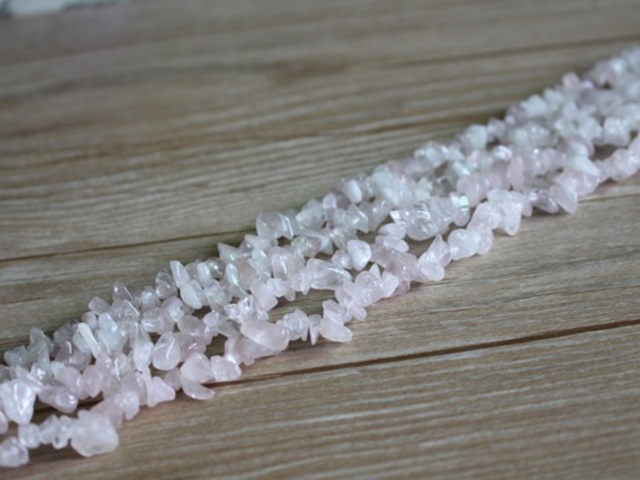 10Strands x 215Pcs Rose Quartz Gemstone Loose Chip Beads - Click Image to Close