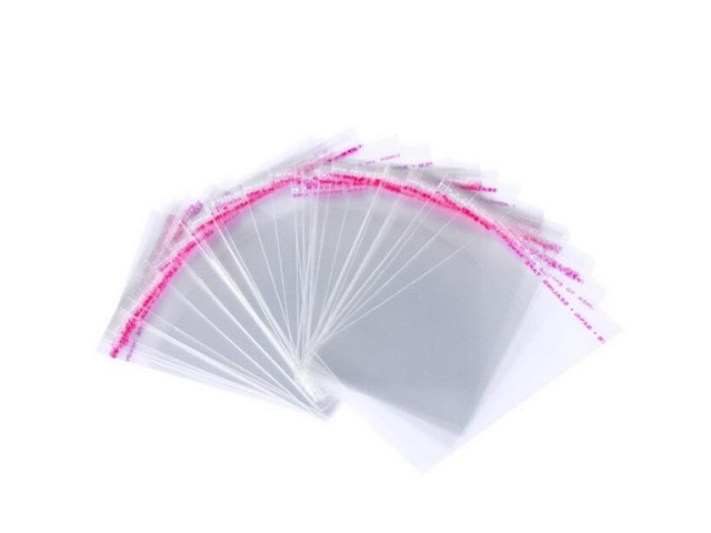 1000 Clear Self-Adhesive Seal Plastic Bag 12x8cm