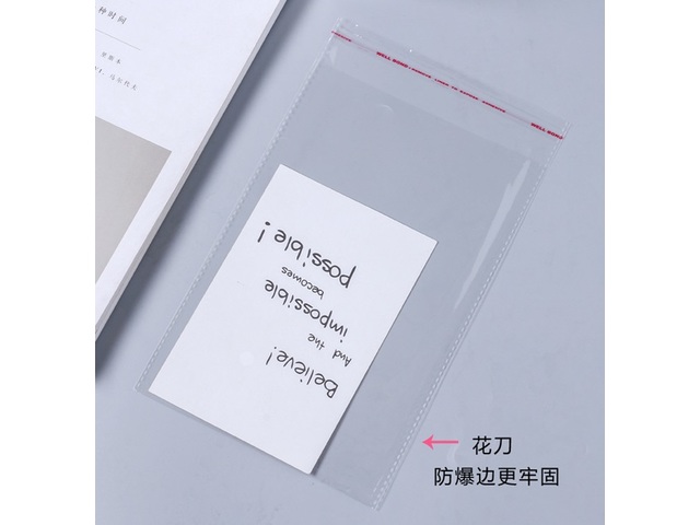 1000 Clear Self-Adhesive Seal Plastic Bag 27x14cm 1000 Clear Self-Adhesive Seal Plastic Bag 27x14cm