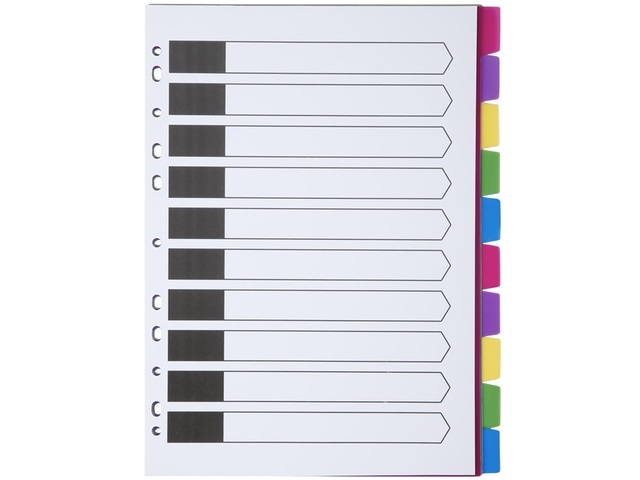 20Set School Office Home Use 10 Tab Plastic Divider