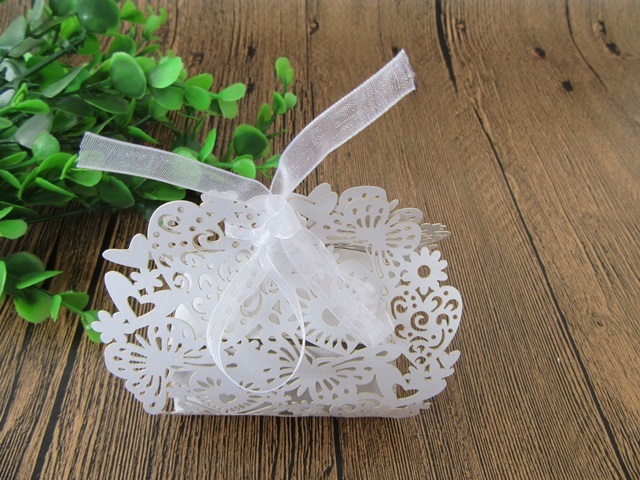 50X Laser Cut Candy Chocolate Gift Boxes Wedding Favor