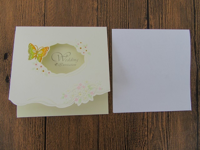 10Pcs New White Wedding Invitation Butterfly On 10Pcs New White Wedding Invitation Butterfly On