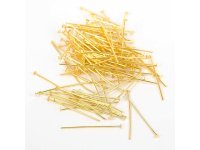 500gram Golden Plated 34mm Head Pins Jewelry Finding