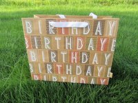 40Pcs Happy Bday Craft Paper Gift Shopping Bags 28x35x14cm 40Pcs Happy Bday Craft Paper Gift Shopping Bags 28x35x14cm