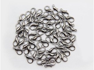 500 Gun Black Lobster Claw Clasps Jewellery Finding 14mm