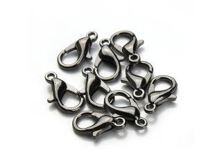 200 Gun Black Lobster Claw Clasps Jewellery Finding 22mm