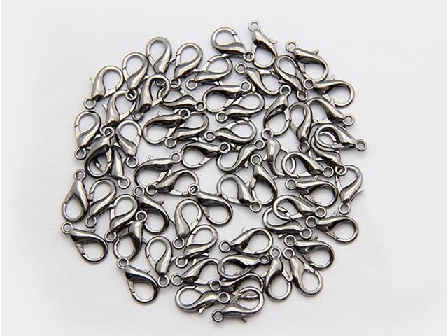 500 Gun Black Lobster Claw Clasps Jewellery Finding 14mm