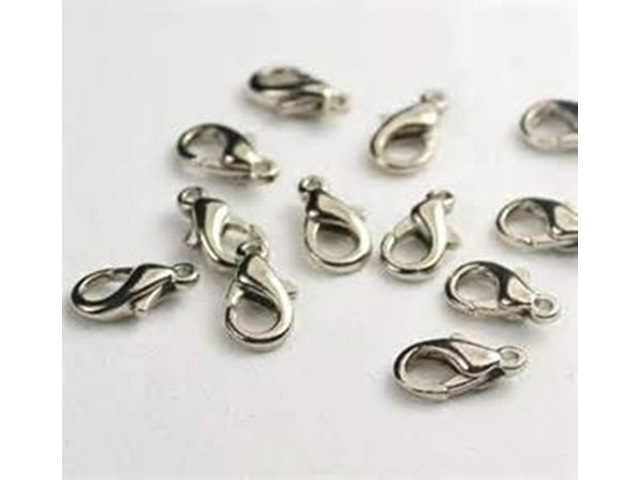 500 Nickle Color Lobster Claw Clasps Jewellery Finding 12mm - Click Image to Close