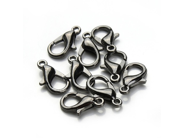 200 Gun Black Lobster Claw Clasps Jewellery Finding 22mm