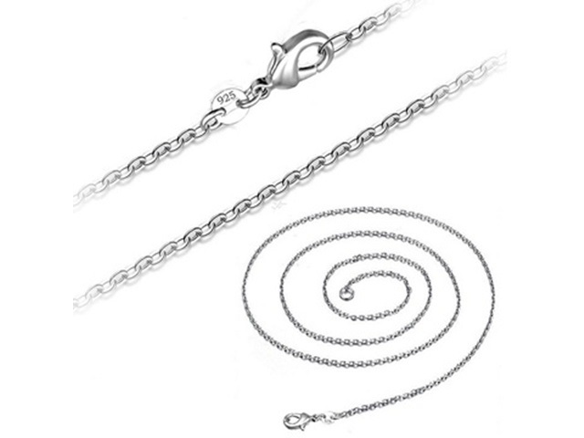 5X New Fashion Silver Cable Chain Necklace Jewelry - Click Image to Close