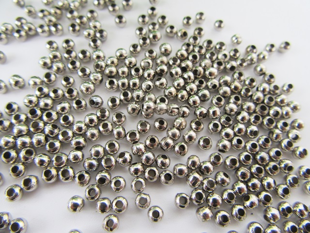 10000 Nickle Plated Round Crimp Beads 2.5mm Wholesale - Click Image to Close