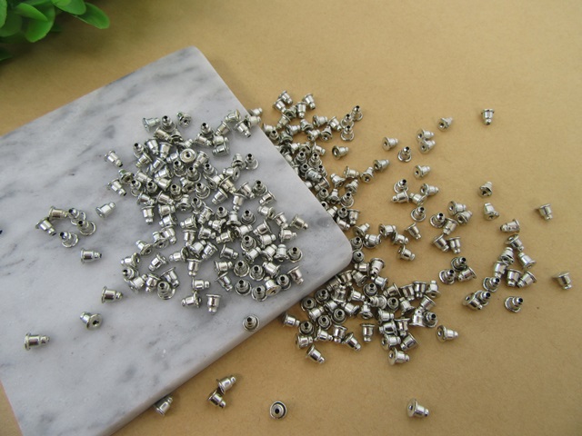 2000 Nickel Earring Back Stoppers Finding 5x6mm - Click Image to Close