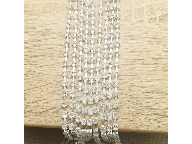 2Strings x 10Meters Single Row Diamond Crystal Rhinestone Wrap 2Strings x 10Meters Single Row Diamond Crystal Rhinestone Wrap