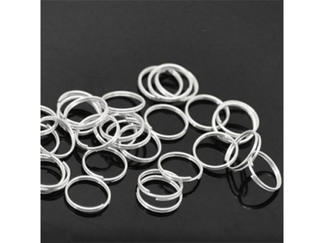 1100 Silver Plated Jewelry Split Rings 12mm Jewelry Findings - Click Image to Close