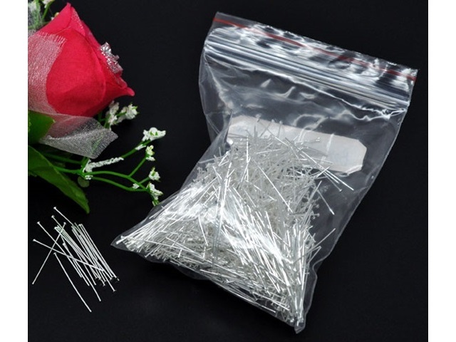 500gram(3800Pcs) Silver Plated 30mm Head Pins Jewelry Finding
