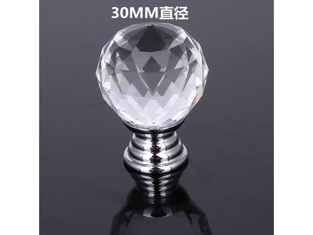 10Pcs Crystal Ball Door Cabinet Drawer Knobs Handles Pulls 30mm - Click Image to Close