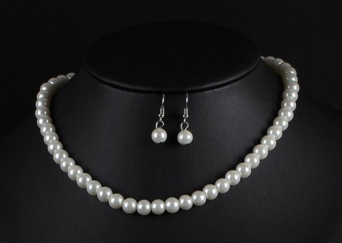 12Sets Pearl Necklaces & Earing Set Fashion Jewellery Earring - Click Image to Close