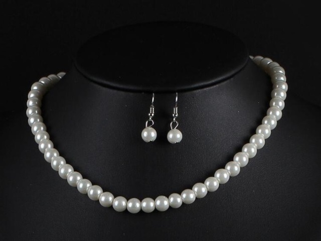 12Sets Pearl Necklaces & Earing Set Fashion Jewellery Earring - Click Image to Close