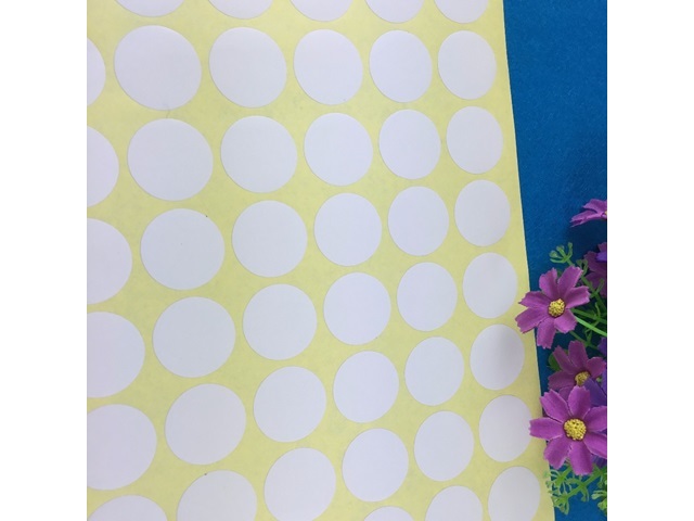 70Sheets x 60Pcs 15mm Round White Self-adhesive labels - Click Image to Close