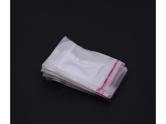 1000 Clear Self Adhesive Seal Plastic Bag with Hanging Hole 10x5 - Click Image to Close