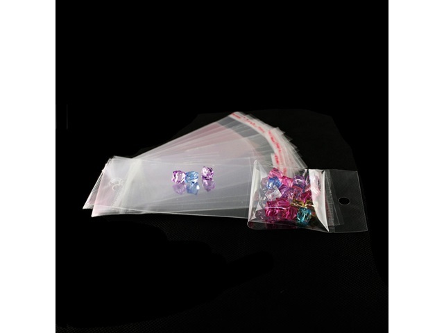 1000 Self Adhesive Seal Plastic Bag 17x7cm with Hanging Hole