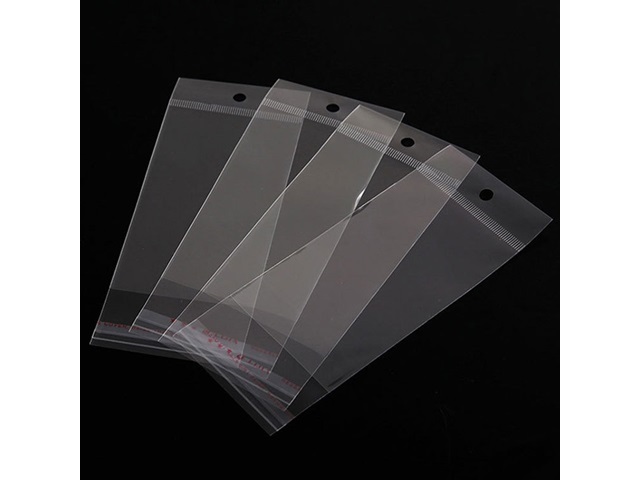 1000 Clear Self Adhesive Seal Plastic Bag 19x9cm with Hanging Ho 1000 Clear Self Adhesive Seal Plastic Bag 19x9cm with Hanging Ho