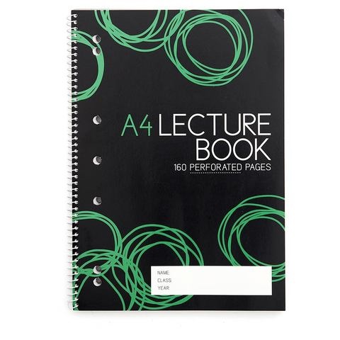 8Pcs A4 Lecture Book Notebook 160 Perforated Pages - Green - Click Image to Close