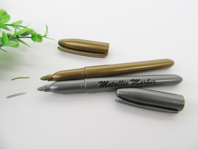 12 Cards x 2Pcs Gray Sliver & Gloden Metallic Marker Pen 12 Cards x 2Pcs Gray Sliver & Gloden Metallic Marker Pen