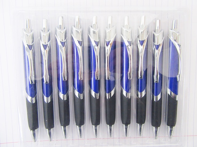 10Pcs Blue Plastic Ballpoint Pen Ball Pens 10Pcs Blue Plastic Ballpoint Pen Ball Pens
