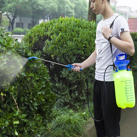 1X 5Litre Yellow Backpack Pressure Water Garden Sprayer - Click Image to Close