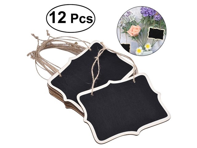 12Pcs Mini Hanging Blackboard Wedding Lolly Buffet Blackboards 12Pcs Mini Hanging Blackboard Wedding Lolly Buffet Blackboards