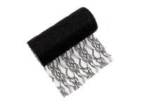 4Roll X 10Yds Black Lace Tulle Roll Spool DIY Wedding Deco