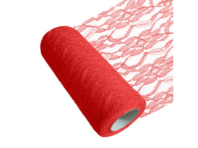 4Roll X 10Yds Red Lace Tulle Roll Spool DIY Wedding Deco 4Roll X 10Yds Red Lace Tulle Roll Spool DIY Wedding Deco