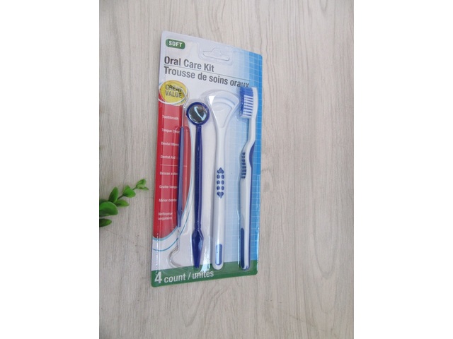 24Sets x 4Pcs Oral Care Kit Toothbrush Tongue Cleaner Dental