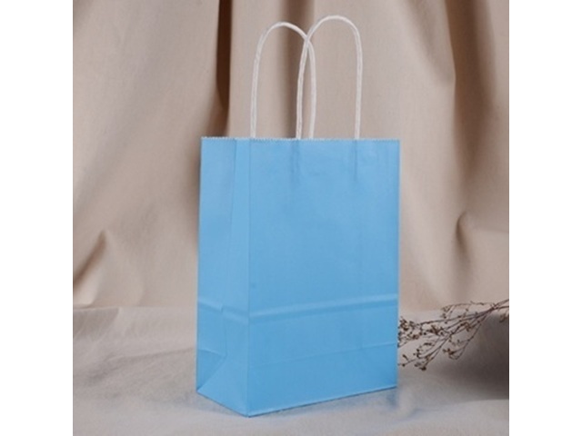 48 Bulk Kraft Paper Gift Carry Shopping Bag 21x15x8cm Blue 48 Bulk Kraft Paper Gift Carry Shopping Bag 21x15x8cm Blue