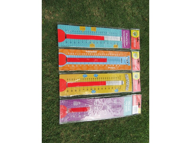 36Pcs Classroom Thermometer & Goal Chart Stripes Assorted 36Pcs Classroom Thermometer & Goal Chart Stripes Assorted