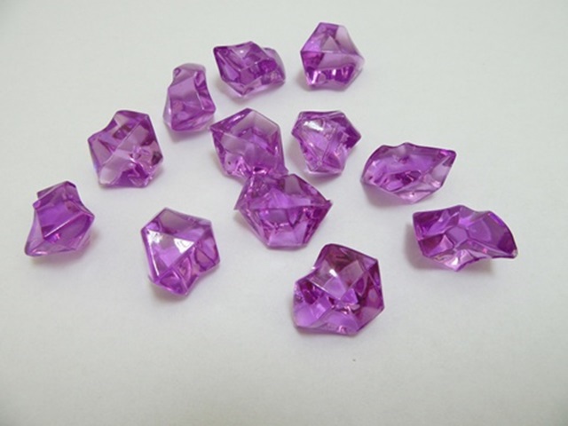 230X Purple Acrylic Ice Stone Crystal Vase Table Wedding Decor - Click Image to Close