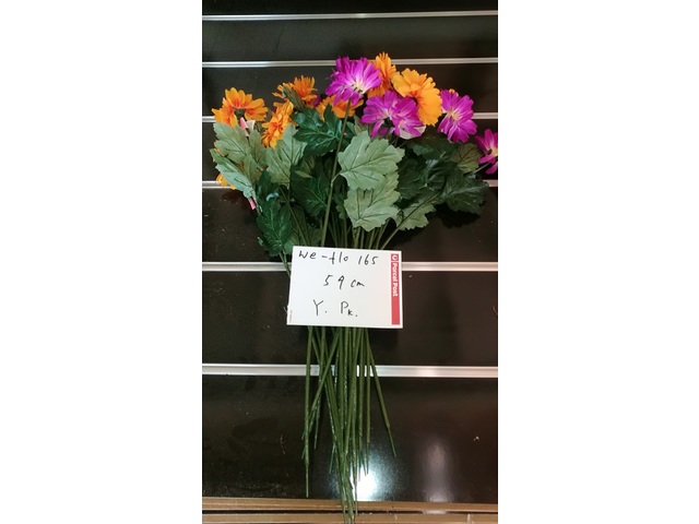 5Pcs Yellow Purple Flower 59cm Long we-flo165